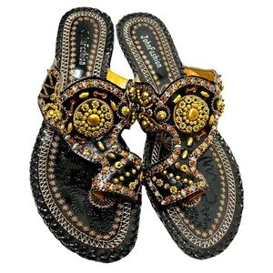 John Fashion Beaded & Embroidered Designer Boho Sandals